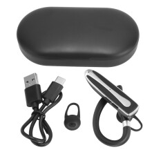 Wireless Bluetooth Earpiece Noise Canceling Handsfree CVC8.0 Dual Mic Headset with Comfort Fit for iPhone Android Office Driving Long Lasting Battery