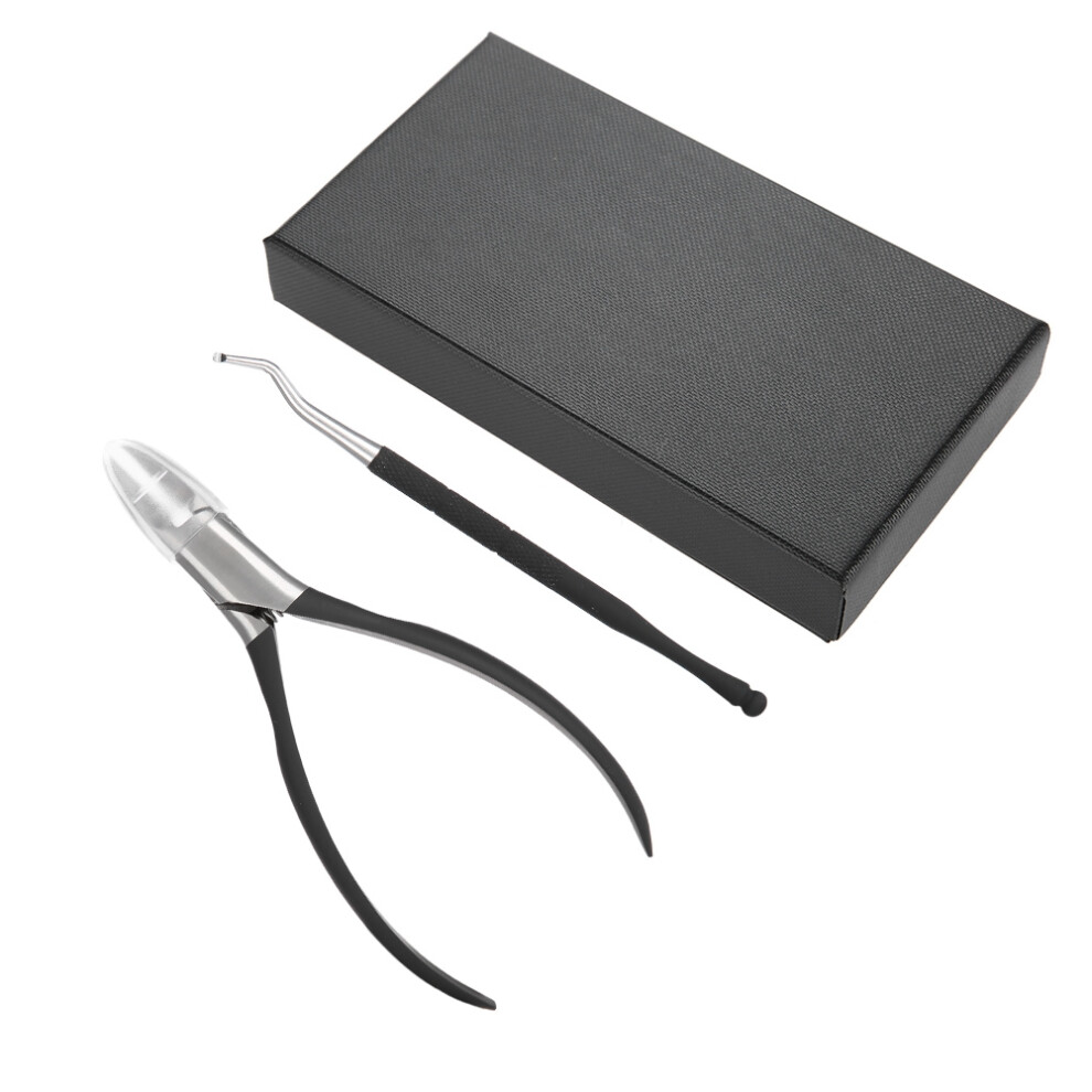 Manicure Tool with Cuticle Pusher, Ergonomic Design Sharp Blades Stainless Steel Cuticle Nipper Durable Corrosion Resistance Precision Cut Profession