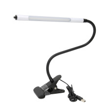 Lampe de bureau LED réglable à pince avec col de cygne flexible et pince en acier robuste, lumière douce pour les yeux idéale pour le bureau, la