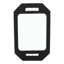 LARGE Handheld Mirror, Clear Mirror with Foam Cushion Frame for Shock Absorption, Drop-Proof Design for Salon and Home Use, High-Definition Glass for