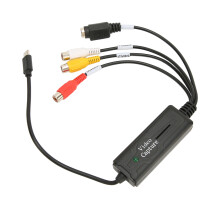 Convertitore da analogico a digitale, scheda di acquisizione video, converte nastri VHS in DVD, acquisisce audio senza scheda audio per Windows e