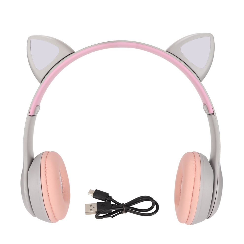 Adorable Cat-Ear Bluetooth Headphones, Multifunctional For Safe Listening And Travel, 50H Playtime With Led Lights, Adjustable Headband, Perfect For K 9176269180010