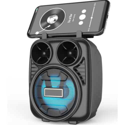 Συμβατό με μικρόφωνο ηχείο Bluetooth με ραδιόφωνο FM, φορητό σύστημα subwoofer με