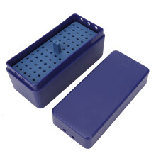 Caixa esterilizadora para instrumentos odontológicos, estojo de plástico resistente e ecológico com múltiplos orifícios e tampa segura, ideal
