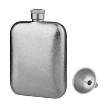 Titanium Flask with Funnel 100ml Ice Blue Portable Whiskey Drink Bottle