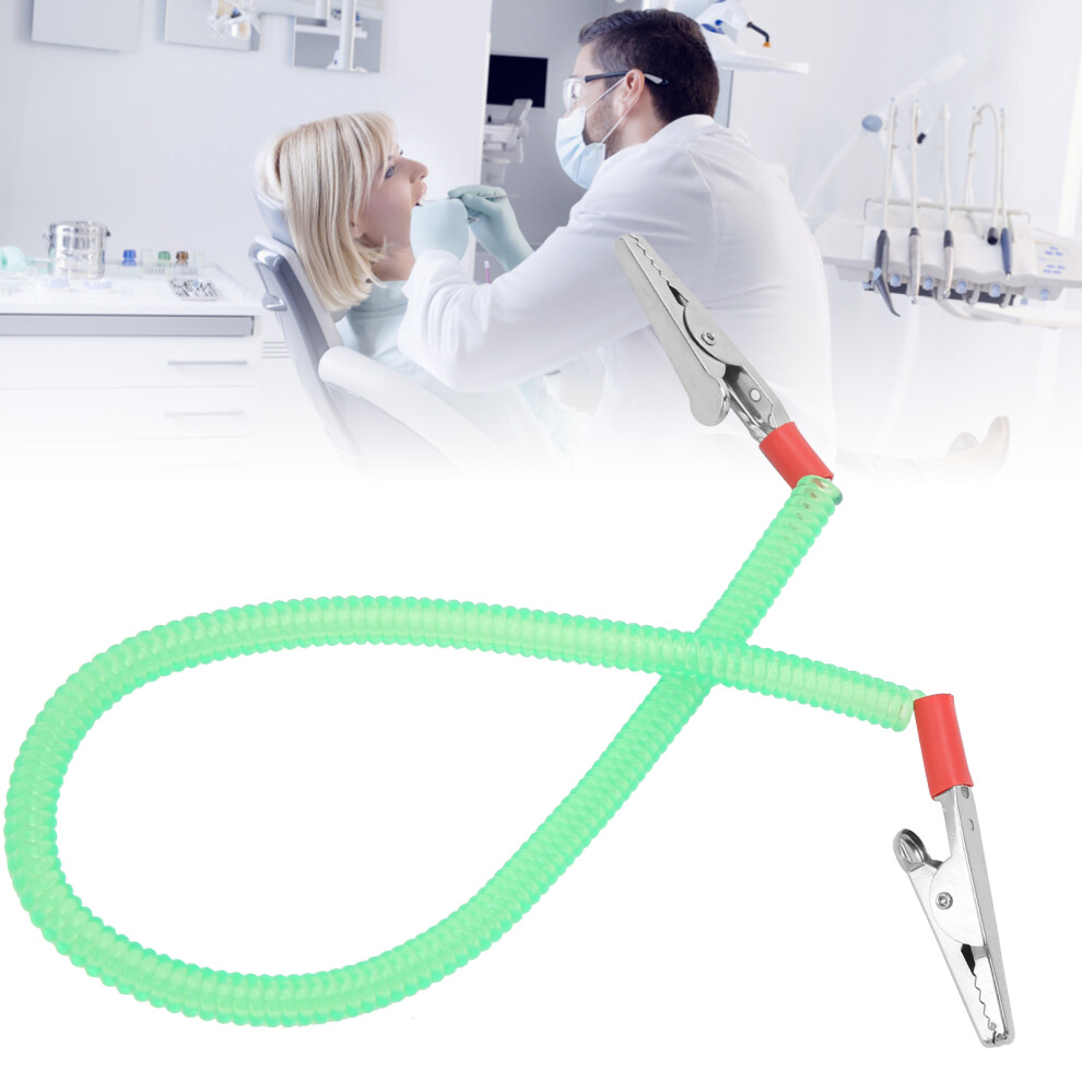 Green Portable Dental Bib Clip Plastic Elastic Napkin Holder For Oral Hygiene
