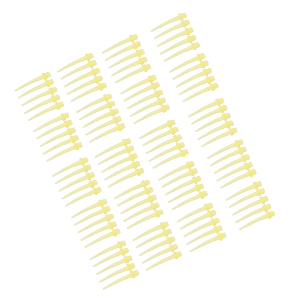 Disposable Dental Intra Tips - 100pcs, Polypropylene, Yellow, 24.2x4.2mm