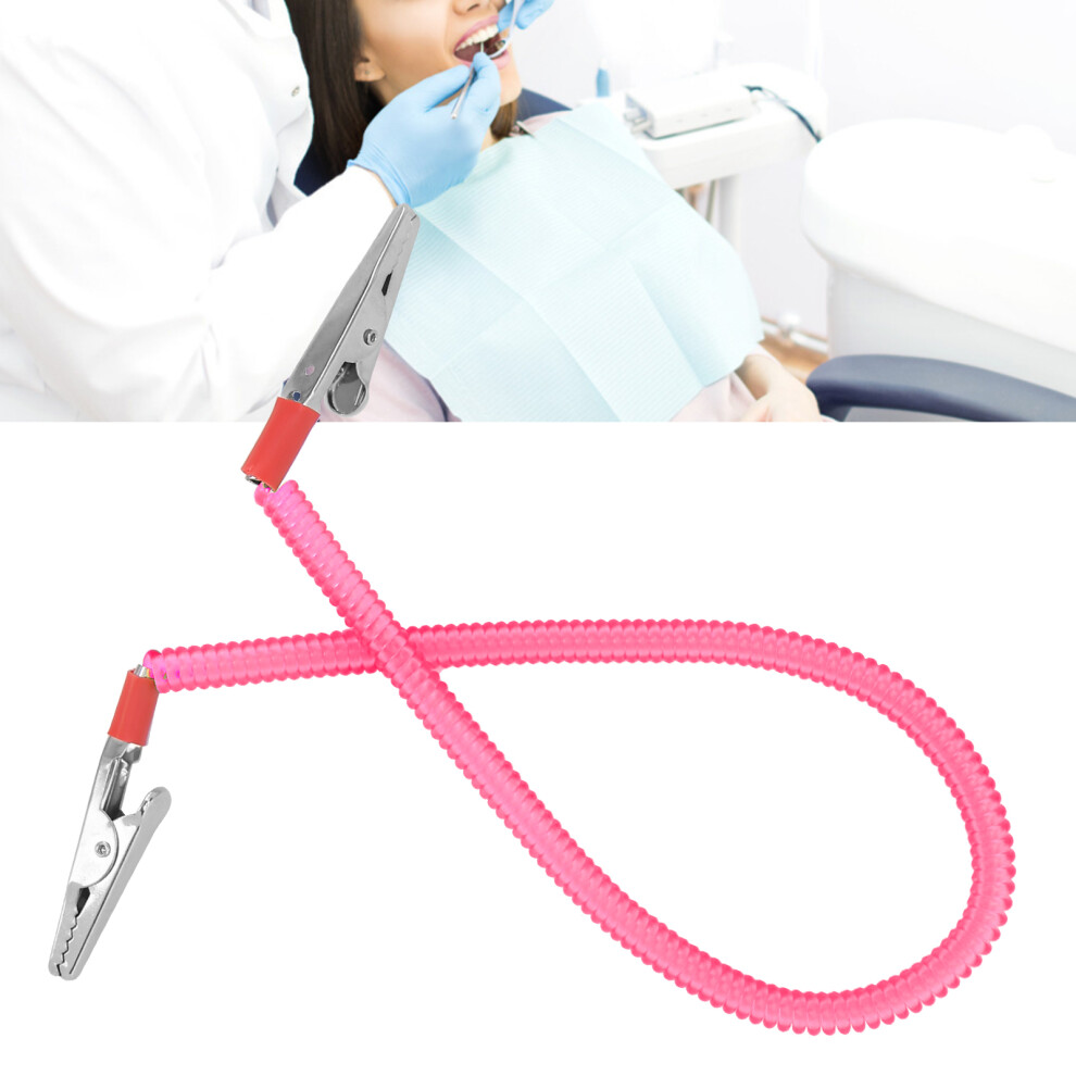 Red Dental Bib Clip Holder Plastic Elastic Napkin Clip For Dental Use 1 Pack