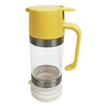 Honey Dispenser with Stand, 9 Oz Glass Honey Jar, Drip Pouring for Coffee and Tea