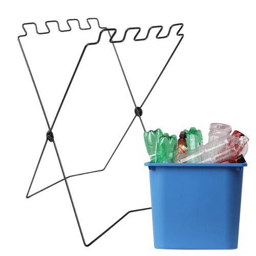 Foldable Heavy Duty Trash Bag Holder with AntiSlip Base for Garden, Kitchen, Camping Use