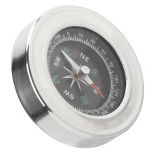 60mm Stainless Steel Pocket Compass for Camping & Hiking – Silver White