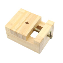 Large Pine Wood Engraved Seal Tool Stone Carving Clamp 120x90x56mm DIY Stone Stamp Work Seal Fixing Bed