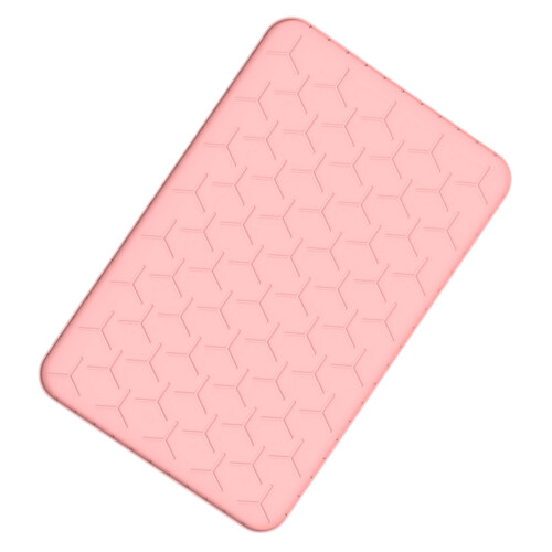 Durability Soft Silicones Cats Litter Pad Water Resistant-Pink