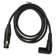 Cabo XLR macho para fêmea de liga de zinco resistente, cabo de microfone balanceado em ângulo reto com qualidade de som HiFi e conector com