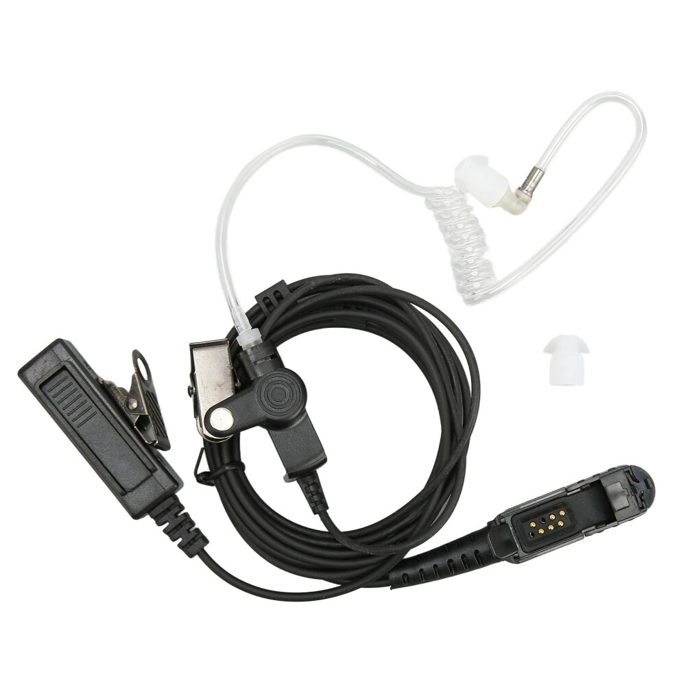 Walkie Talkie Headset, Acoustic Tube Surveillance Headphone With Air Tube Technology And Ptt Button, Earpiece For Motorola Radio With Comfortable Fit, 9176269334840