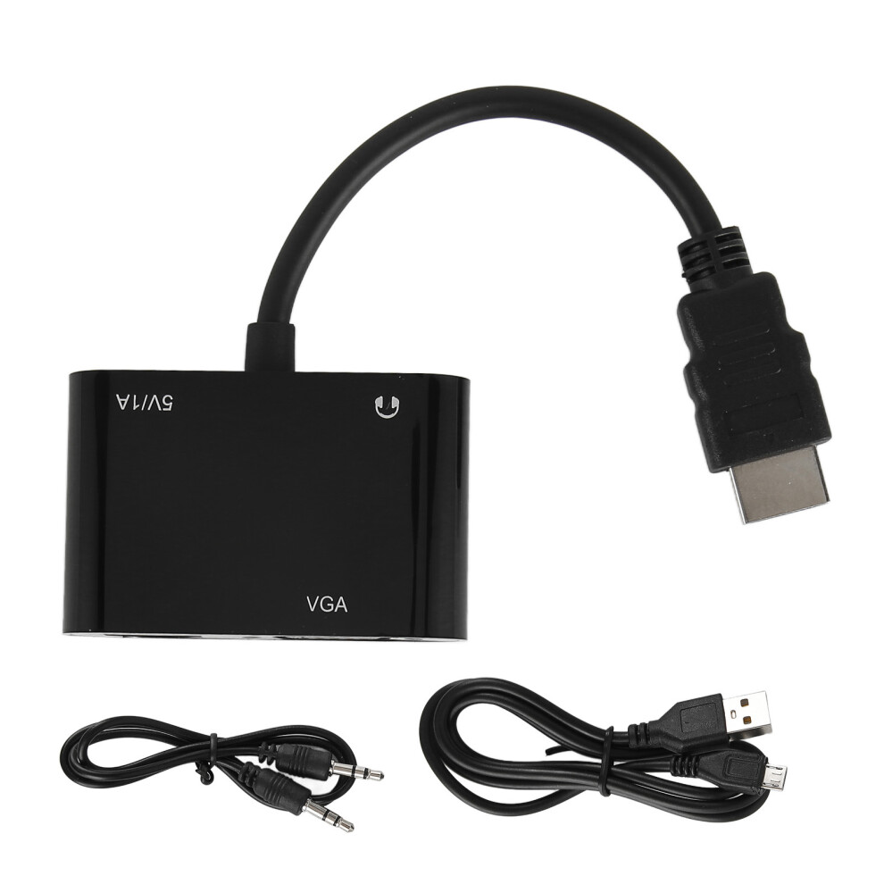 Compact Design Hdmi To Vga Adapter For Note, Incredible Performance Hdmi Male To Vga Female Converter With Plated Connector For Computer Desktop Gold 9138057430363