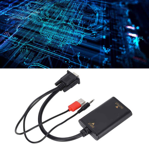 Multi Channel Audio VGA to HDMI Adapter with Plug and Play Functionality and Auto Detection for Seamless Display Connectivity 2