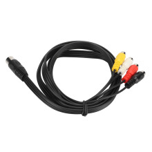 Câble composite audio-vidéo longue durée pour la sortie du signal, en PVC de haute qualité, connecteur DIN mâle 5 broches vers RCA femelle 4