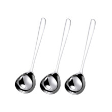 3pcs Stainless Steel Soup Spoons Food Grade Mirror Polished Hot Pot Spoons with Long Ergonomic Handle