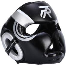 Boxing Headguard Full Coverage Protection Thickened Headgear Muay Thai Headgear For Kickboxing Sparring Karate Black Silver
