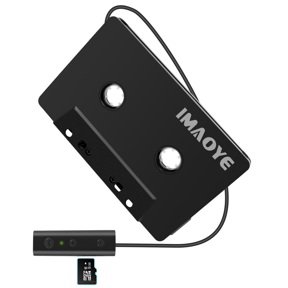 Bluetooth 5.0 Car Cassette Adapter With Tf Card Support, Hands Calling, Fourchannel Stereo 9199774504003