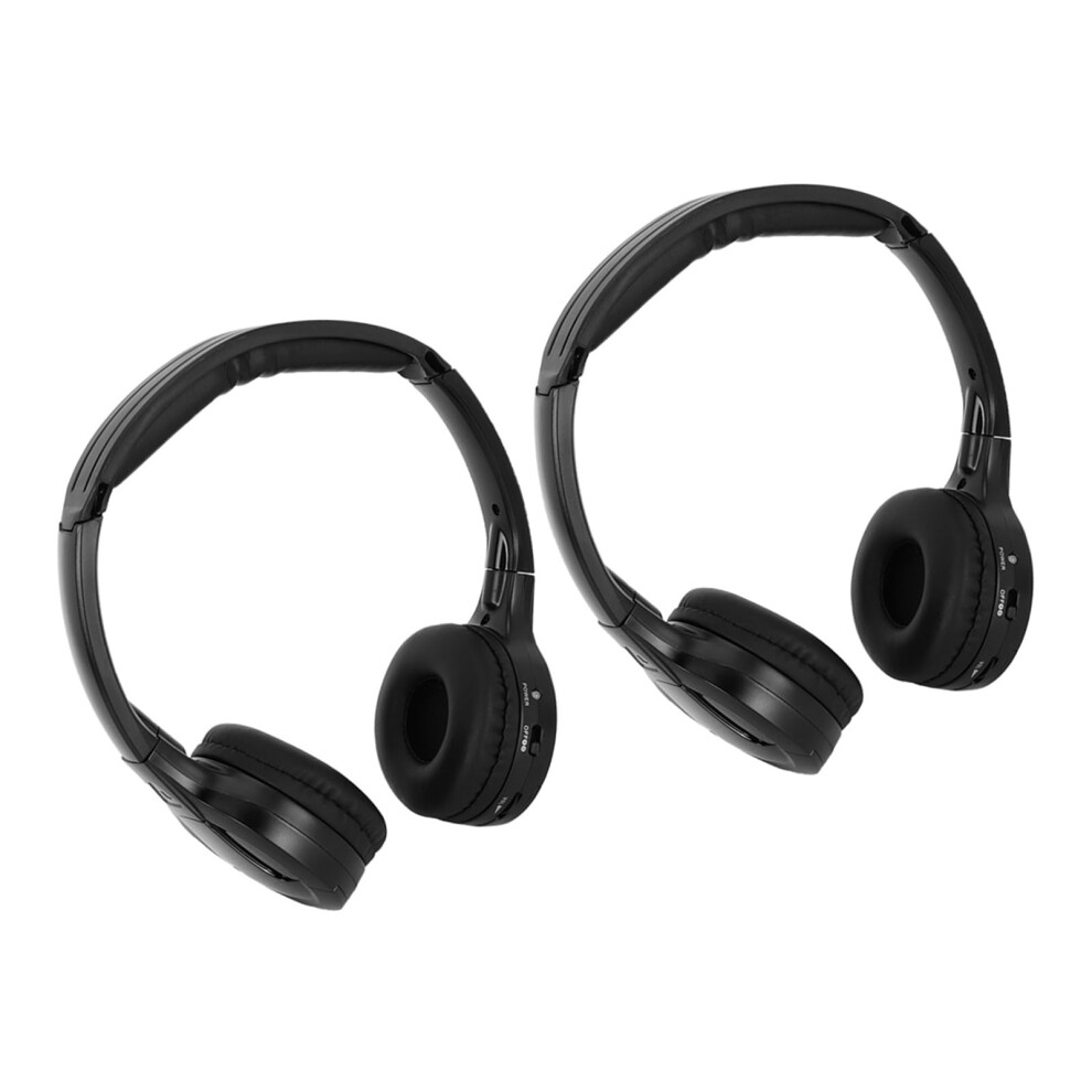 Wireless Car Headphones With Infrared Stereo Audio, Foldable Auto Power Off Design For Dvd 9094768760215