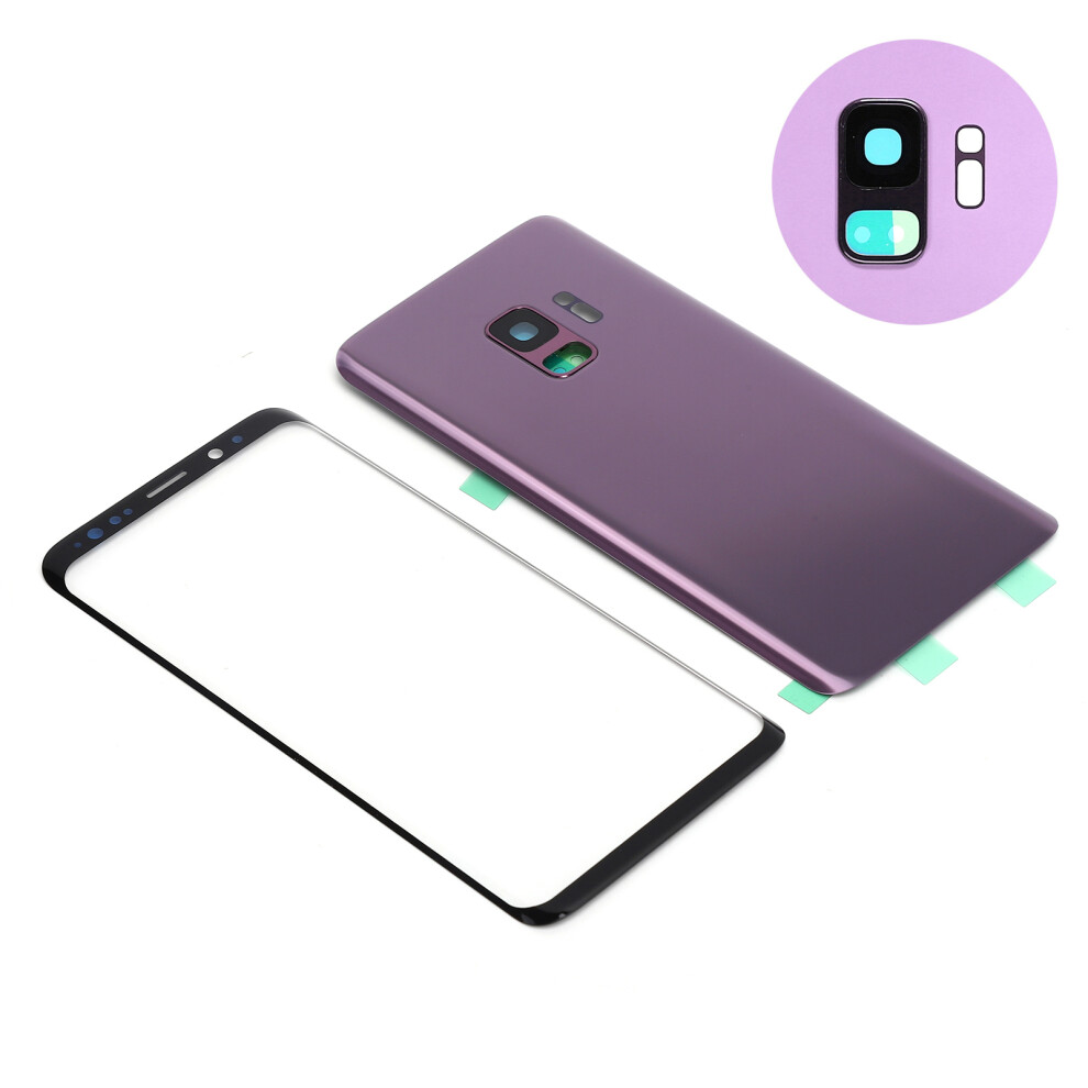 Rear Front Glass Replacement Set For Galaxy S9 G960 Resin Purple 4241378553880