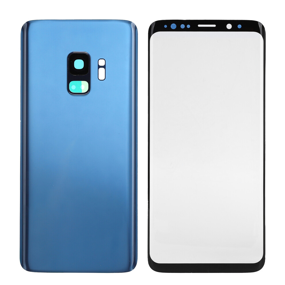 Rear Front Glass Replacement Set For Samsung S9 G960 Blue 5061378555665