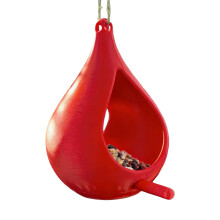 Outdoor hangende vogelvoeder met eenvoudige voedselmonitor-Rood
