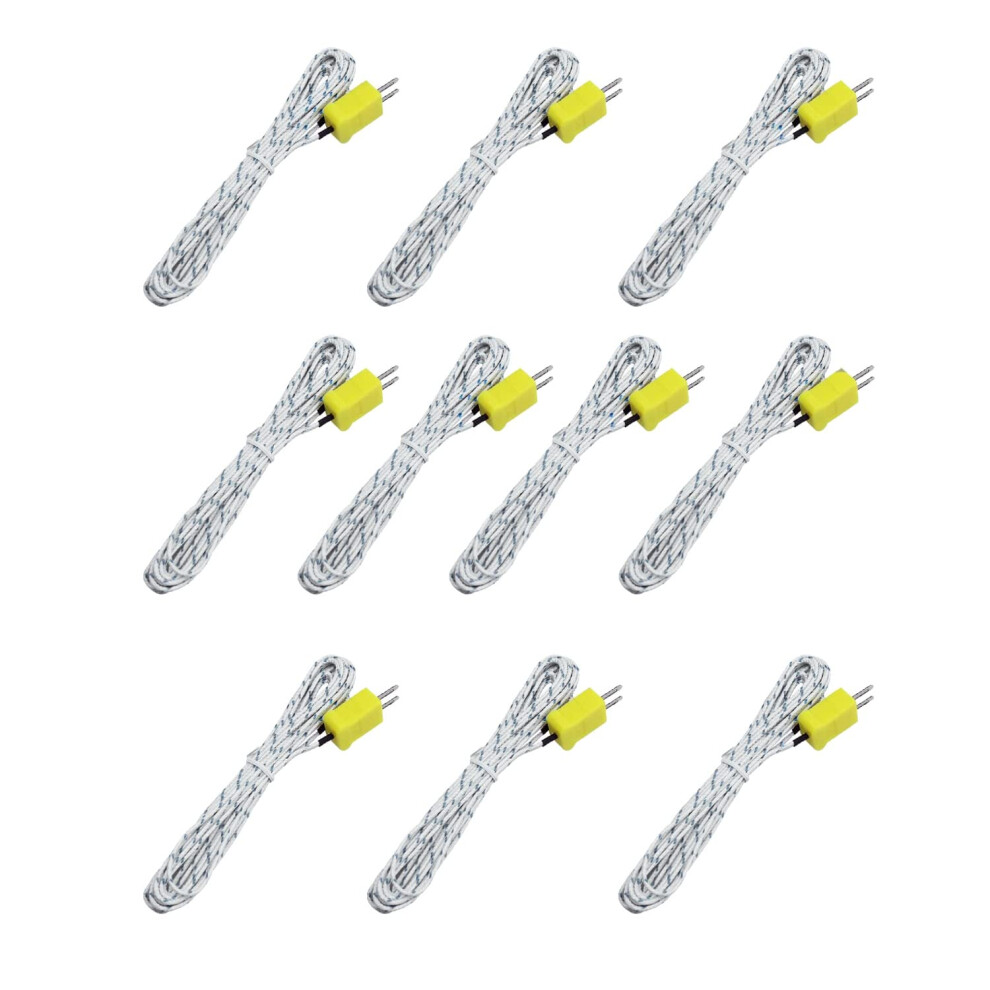 K Type Miniconnector Thermocouple Temperature Probe Sensor 10Pcs 3 Meters 50 To 350 C Temperature Sensing Line 9094768761694