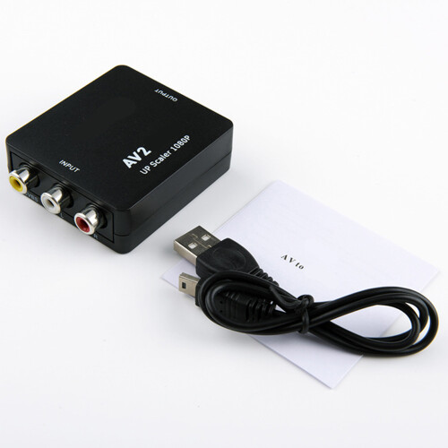 Συμπαγής προσαρμογέας RCA σε HDMI για κονσόλες παιχνιδιών, DVD και αποκωδικοποιητές, 1