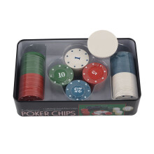 Authentisches Casino-Pokerset für den perfekten Spieleabend, komplett mit professionellen Chips für ein unvergleichliches Spielerlebnis.