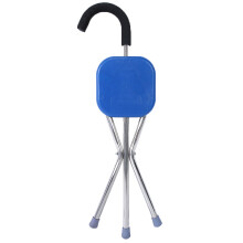 Bastón duradero, taburete trípode de acero inoxidable con esponja para personas mayores, antideslizante, agarre ergonómico y cómodo, ligero y