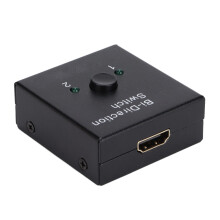HDMI Splitter 1 Eingang 2 Ausgänge / 2 Eingänge 1 Ausgang 4K Metallschalter für PCs und Fernseher
