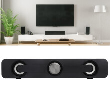 Bluetooth 2.0 Speaker with Subwoofer - 320x65x60mm Black for Home & Party