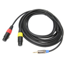 Câble microphone audio d'interconnexion avec connecteurs sophistiqués, conception à triple blindage, conducteurs en cuivre sans oxygène pour