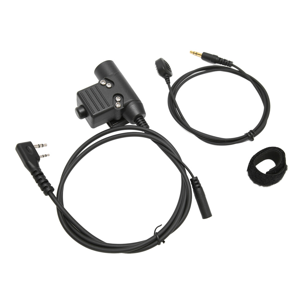 Tactical Headset Push To Talk Adapter For Baofeng & Kenwood Radios, Military Version Clear Sound Transmission With Anti Slip Design & Durable 9012494017144