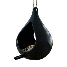Kunststof hangende vogelvoederbak Snelle installatie-Zwart