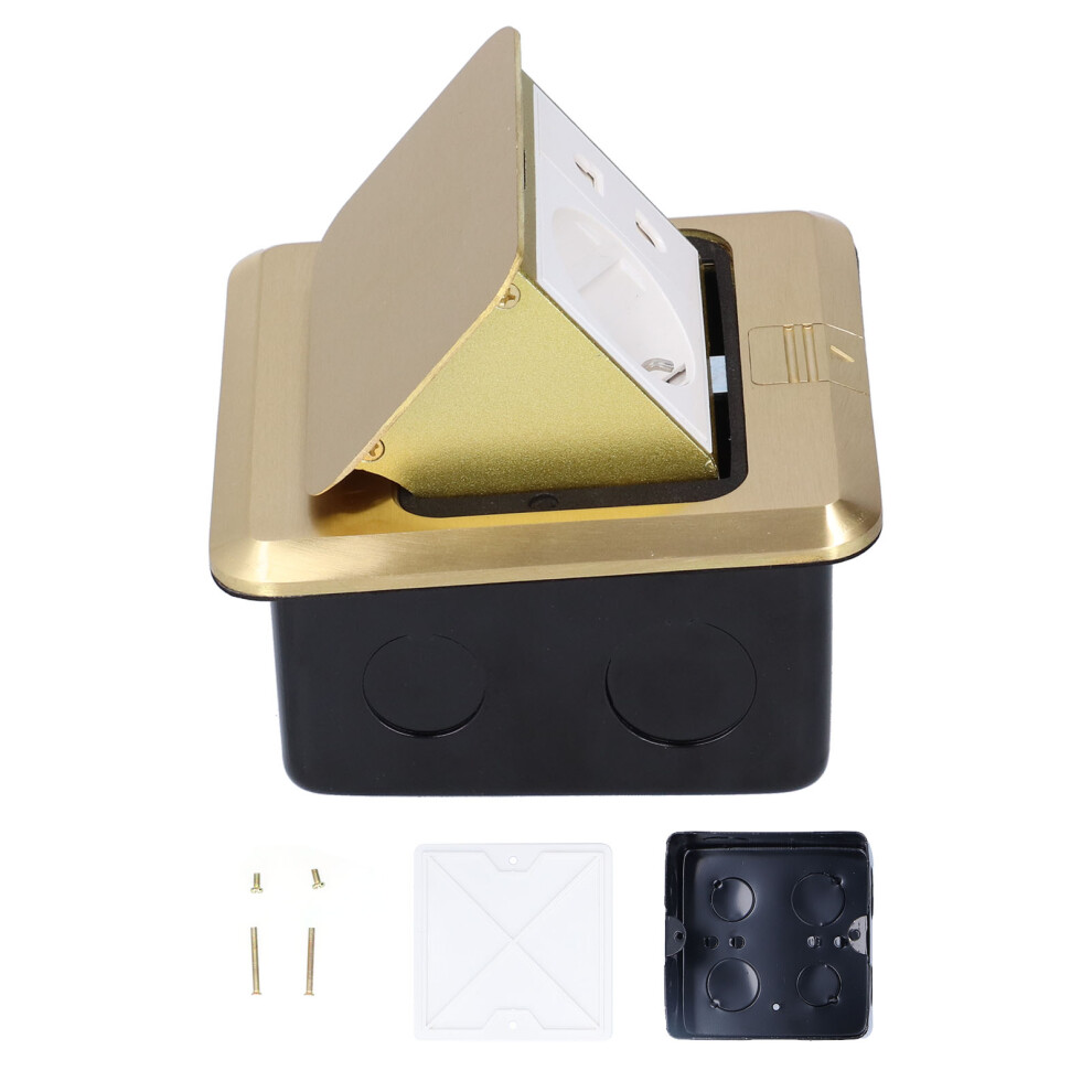 Waterproof Brass Floor Socket 16A, 2-Port, 120X120mm 5041378562306