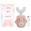 Automatic U Shaped Pink Electric Toothbrush for Kids Cartoon Bear Pattern 2