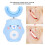 Eco-Friendly Silicone Bear Pattern Auto Toothbrush Kids Electric Blue 7
