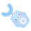 Eco-Friendly Silicone Bear Pattern Auto Toothbrush Kids Electric Blue 3