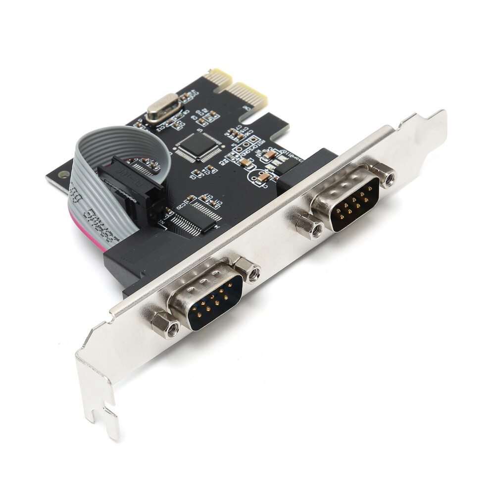 Pcie 2 Port Serial Card Rs232 9Pin Wch382l Adapter For Windows & Linux 9331378564308