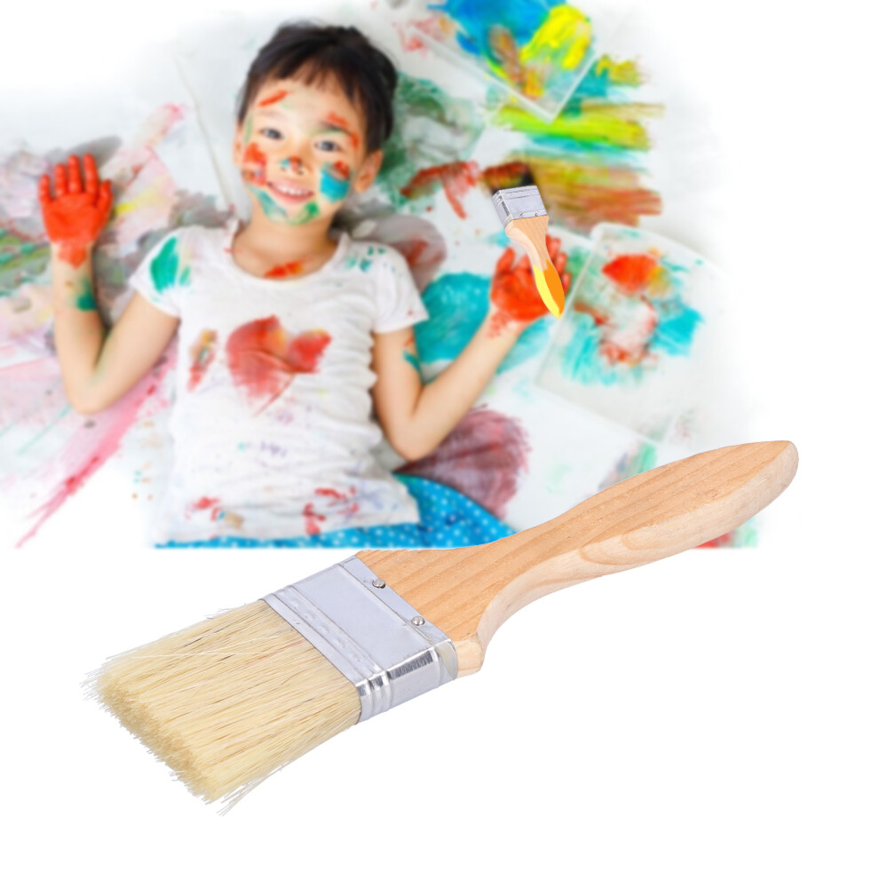 10Pcs 3In Multifunctional Paint Brushes Wood Handle,0.7In Wide 7891378565375