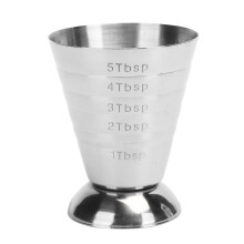 Mixology Maestro, 75-ml-Bar-Messbecher, spülmaschinenfestes Barwerkzeug für nahtloses Ausgießen, Cocktailmessbecher aus Edelstahl (Ausgießen wie