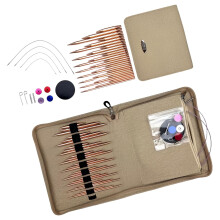 Interchangeable Circular Knitting Needle Set With Carry Case For Sweater Knitting And Handmade Crafts