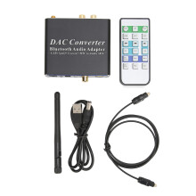 Tiontaire DAC Ráta Samplála 192kHz Le hIonchur Comhaiseach Optúil Digiteach Bluetooth5.0 Gan Sreang Aimplitheoir Cluasán Tarchuir Fuaime Saor ó