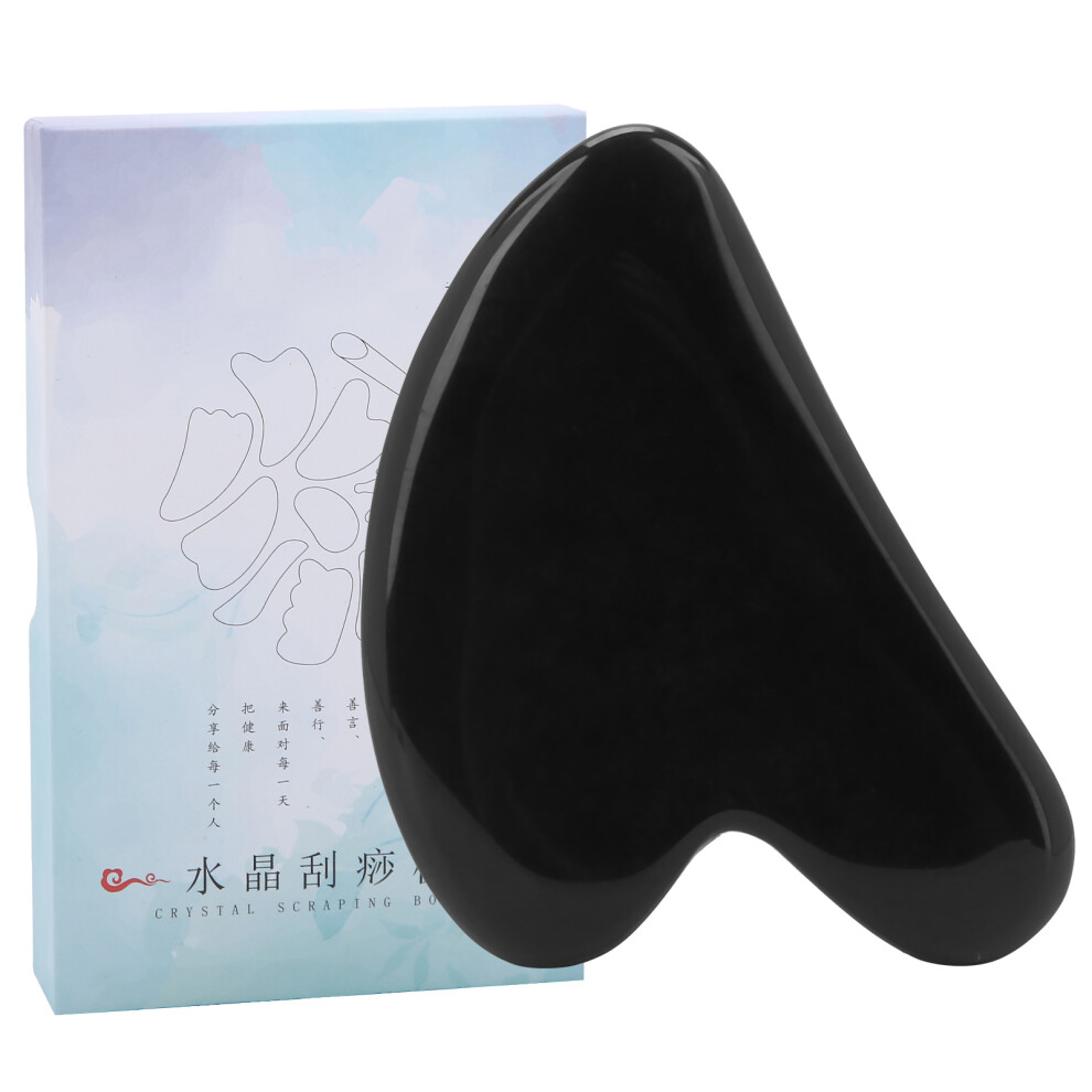 Promotes Circulation Gua Sha Facial Tools Obsidian Massage Tool Reduce Puffiness Facial Body Tensions Relief Heart Shape Design Natural Material Home