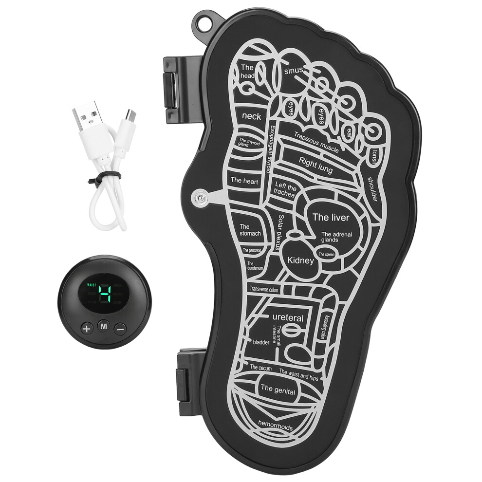 EMS Foot Massager With Multi Functional Body Massage Capabilities Shoulder Waist Back Neck Massage Foldable Design Muscle Pain Relief Transcutaneous