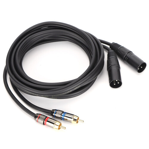 Ευέλικτος προσαρμογέας ήχου Dual XLR σε Dual RCA, επιχρυσωμένες υποδοχές για καθαρή 1
